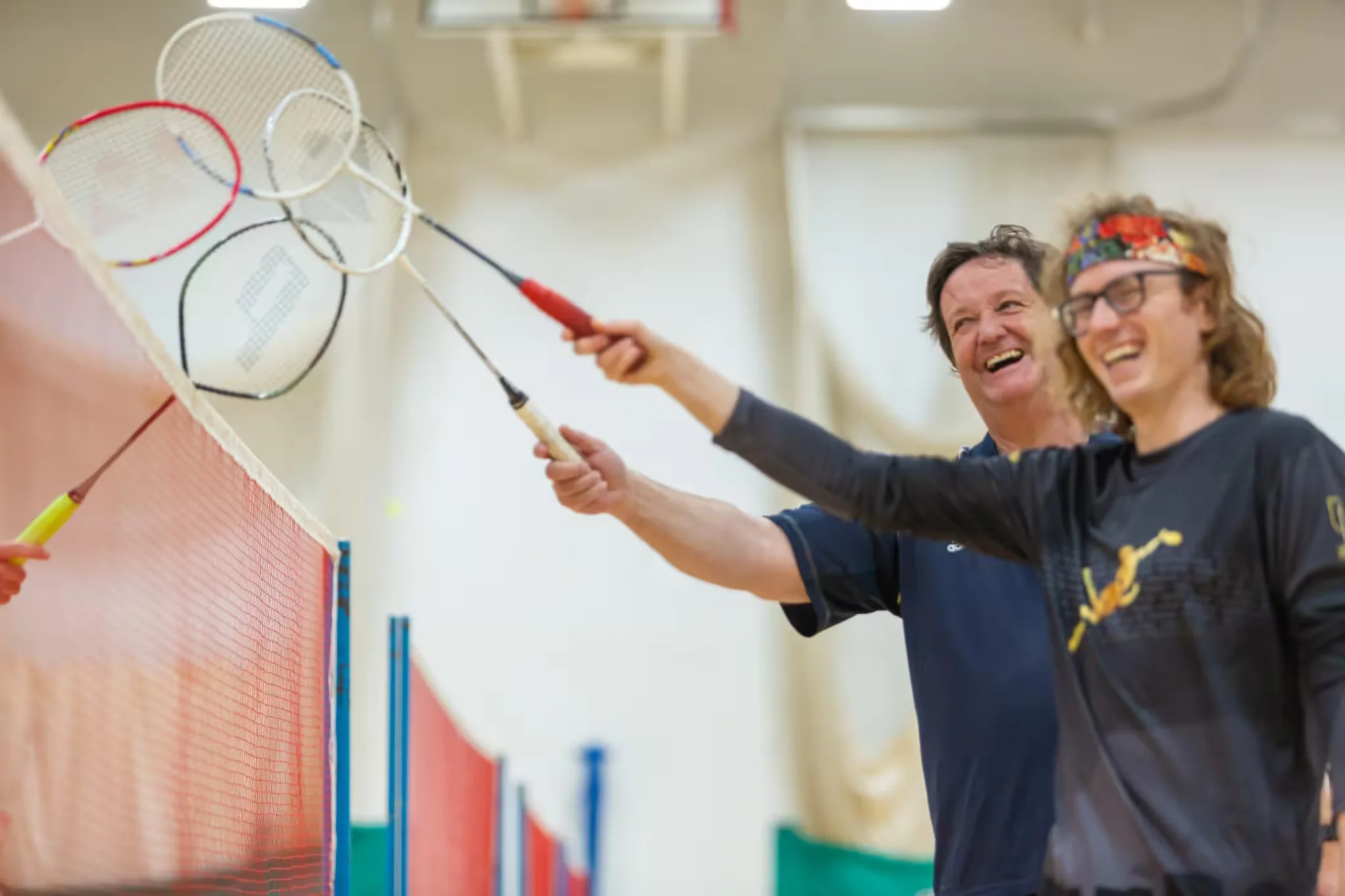 St Barts Badminton members enjoying a game