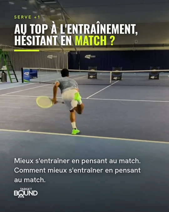 The post in French: “Au top à l’entraînement, hésitant en match ?”