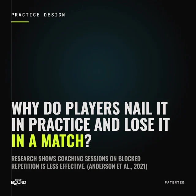 A finished TargetBound post: Why do players nail it in practice and lose it in a match?